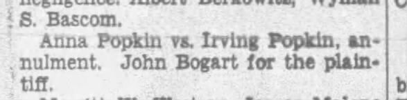 Anna & Irving Popkin annulment?